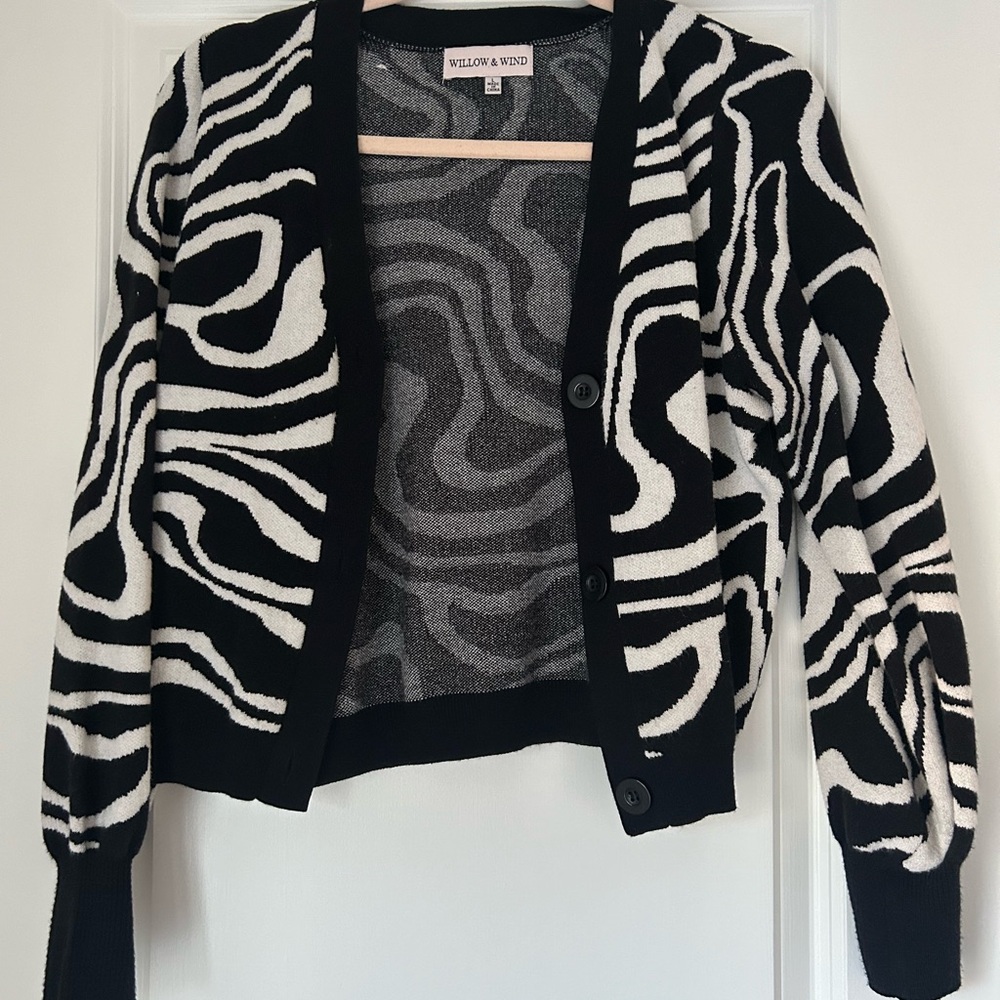 Black and White Zebra Cardigan